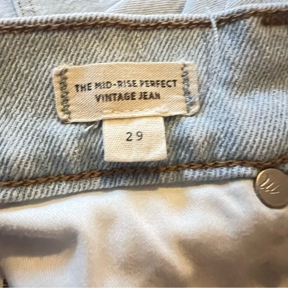 Madewell Perfect Vintage Jeans 29 Mid Rise Straight Light Wash - Picture 6 of 10